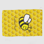 Honeybee-Cartoon Golfhandtuch (Horizontal)