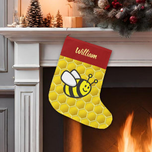 Honeybee-Cartoon Großer Weihnachtsstrumpf