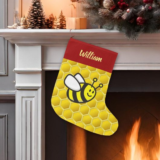 Honeybee-Cartoon Großer Weihnachtsstrumpf