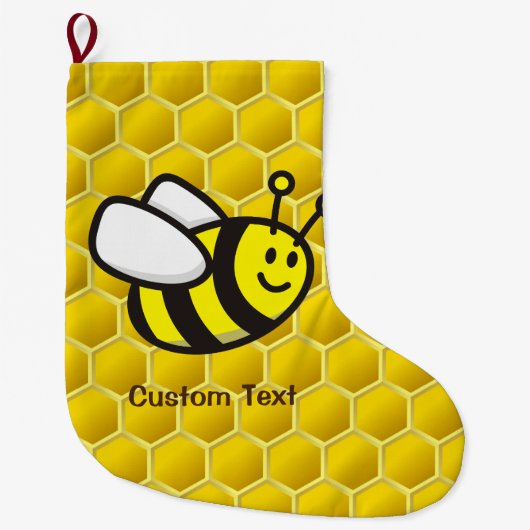 Honeybee-Cartoon Großer Weihnachtsstrumpf (Vorderseite)