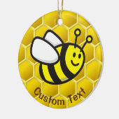 Honeybee-Cartoon Keramik Ornament (Links)