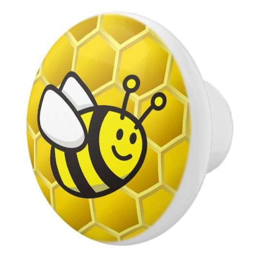 Honeybee-Cartoon Keramikknauf (Rechts)