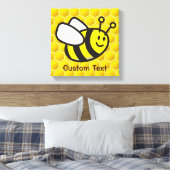 Honeybee-Cartoon Leinwanddruck (Insitu (Schlafzimmer))
