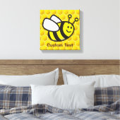 Honeybee-Cartoon Leinwanddruck (Insitu (Schlafzimmer))