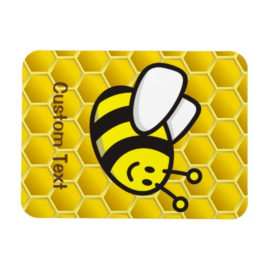 Honeybee-Cartoon Magnet (Horizontal)