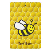 Honeybee-Cartoon Mini Klemmbrett (Rückseite)