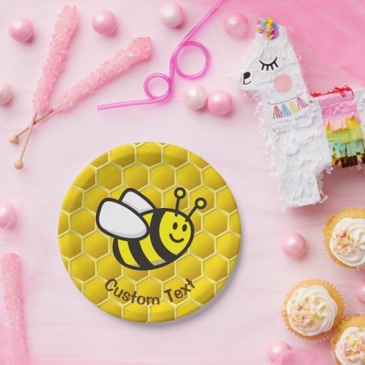 Honeybee-Cartoon Pappteller (Party)