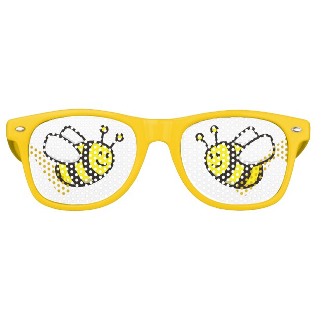 Honeybee-Cartoon Partybrille (Vorderseite)