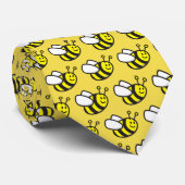 Honeybee Cartoon Pattern Krawatte (Gerollt)