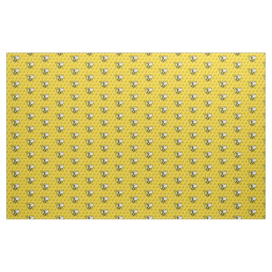 Honeybee Cartoon Pattern Stoff (Yard (91,4 cm))