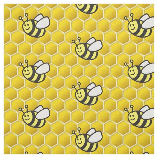 Honeybee Cartoon Pattern Stoff (Muster)