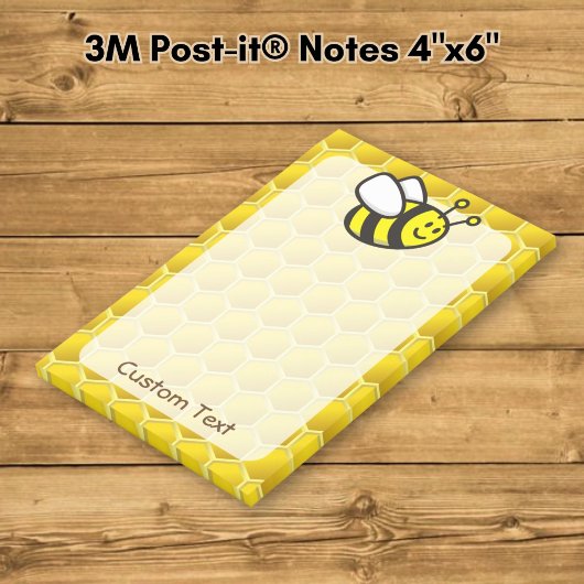 Honeybee-Cartoon Post-it Klebezettel