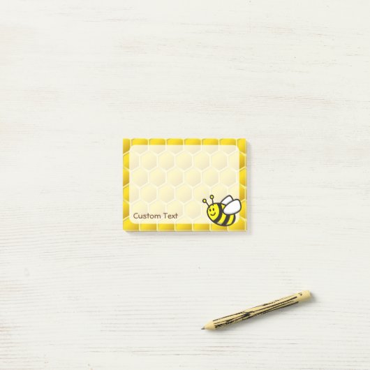Honeybee-Cartoon Post-it Klebezettel (Auf Schreibtisch)