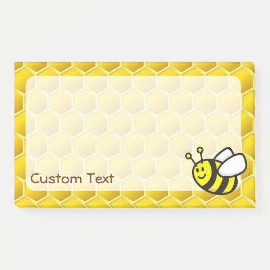 Honeybee-Cartoon Post-it Klebezettel (Vorderseite)