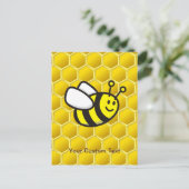 Honeybee-Cartoon Postkarte (Stehend Vorderseite)
