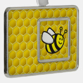 Honeybee-Cartoon Rahmen-Ornament Silber (Rechts)