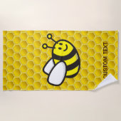 Honeybee-Cartoon Strandtuch (Vorderseite)