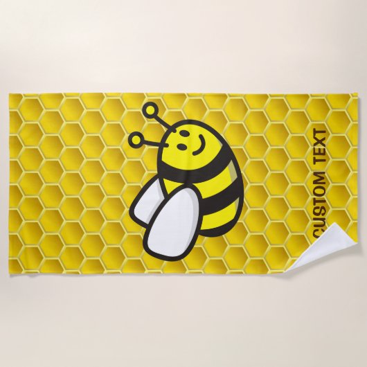 Honeybee-Cartoon Strandtuch (Vorderseite)