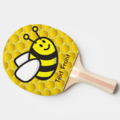 Honeybee-Cartoon Tischtennis Schläger (Seitenansicht)