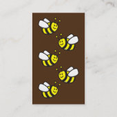 Honeybee Cartoon Vertikal Visitenkarte (Rückseite)