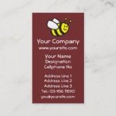 Honeybee Cartoon Vertikal Visitenkarte (Vorderseite)