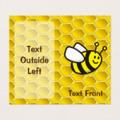 Honeybee-Cartoon Visitenkarten (Außenseite Aufgefaltet)
