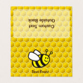 Honeybee-Cartoon Visitenkarten (Außenseite Aufgefaltet)