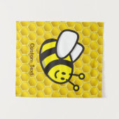 Honeybee-Cartoon Wandteppich (Vorderseite (Horizontal))