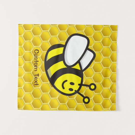 Honeybee-Cartoon Wandteppich (Vorderseite (Horizontal))