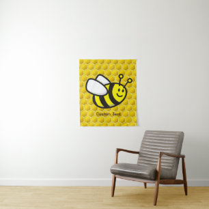 Honeybee-Cartoon Wandteppich