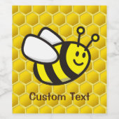 Honeybee-Cartoon Weinetikett (Einzelnes Label)