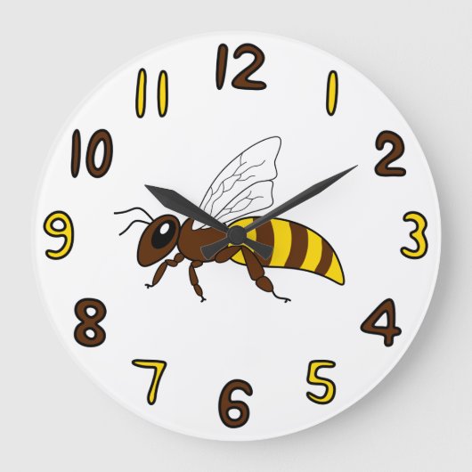 Honeybee Clock Große Wanduhr (Vorderseite)