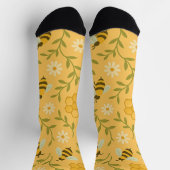 Honeybee & Daisy Pattern – Golden Garden Socks Socken (Oben)