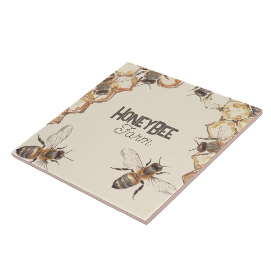 HoneyBee Farm Honeycomb Bees | KERAMIK Fliese (Seite)