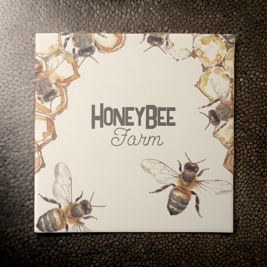 HoneyBee Farm Honeycomb Bees | KERAMIK Fliese