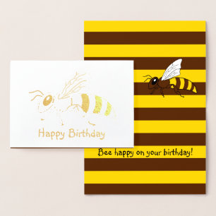 Honeybee Foil Birthday Card Folienkarte
