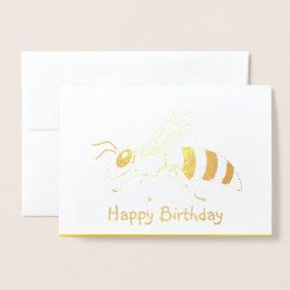 Honeybee Foil Birthday Card Folienkarte