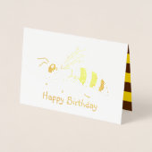 Honeybee Foil Birthday Card Folienkarte (Vorderseite)