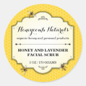 Honeybee Handmade Runder Aufkleber (Vorderseite)