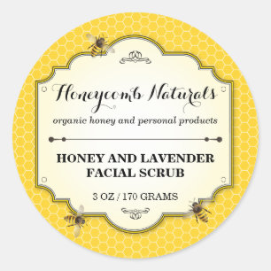 Honeybee Handmade Runder Aufkleber