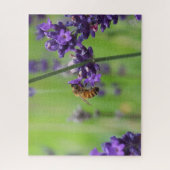 Honeybee Harvesting Lavender Blossom Puzzle (Vertikal)