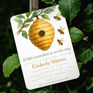 Honeybee Hive Baby Shower Einladung