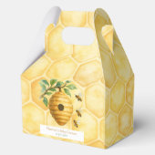 Honeybee Hive Baby Shower Geschenkschachtel (Rückseite)
