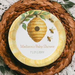 Honeybee Hive Baby Shower Pappteller