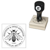 Honeybee Honey Bee Family Name Rücksendeadresse Gummistempel (Stempel)