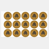 Honeybee Honey Jar Apiary Label | Honey Etiketten (Blatt)