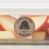 Honeybee Honey Jar Apiary Label | Reiner Honig Etiketten (Befestigt)