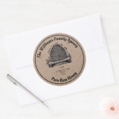 Honeybee Honey Jar Apiary Label | Reiner Honig Runder Aufkleber (Umschlag)