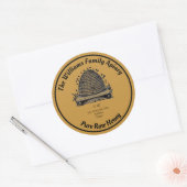 Honeybee Honey Jar Apiary Label | Reiner Honig Runder Aufkleber (Umschlag)