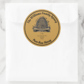 Honeybee Honey Jar Apiary Label | Reiner Honig Runder Aufkleber (Tasche)